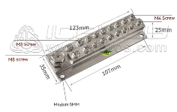 BUSBAR BARE TERMINAL BLOCK - 18+1WAY WITH 8MMx1+5MMx4+4MMx14