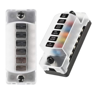 FUSE BOX 6W-INLINE W/COWER