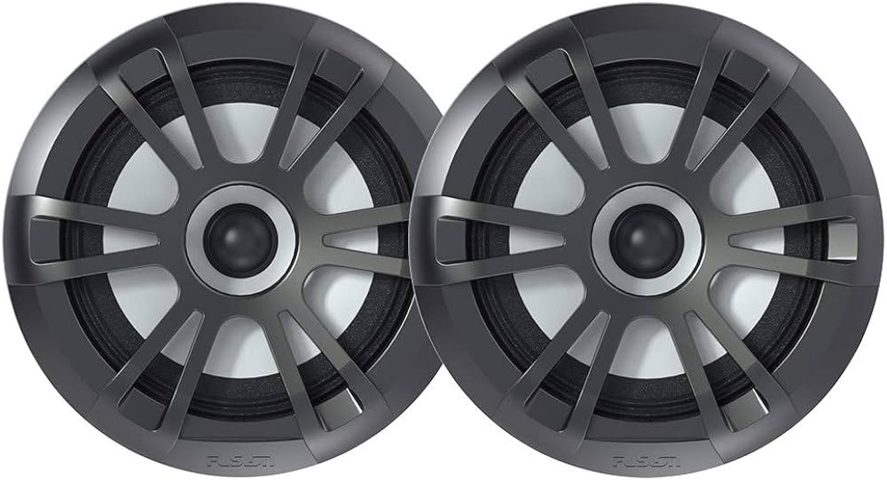 Fusion® EL Series Marine Speakers 6.5" 80-Watt Sports Grey Marine Speaker (Pair) with RGB LED Lighting