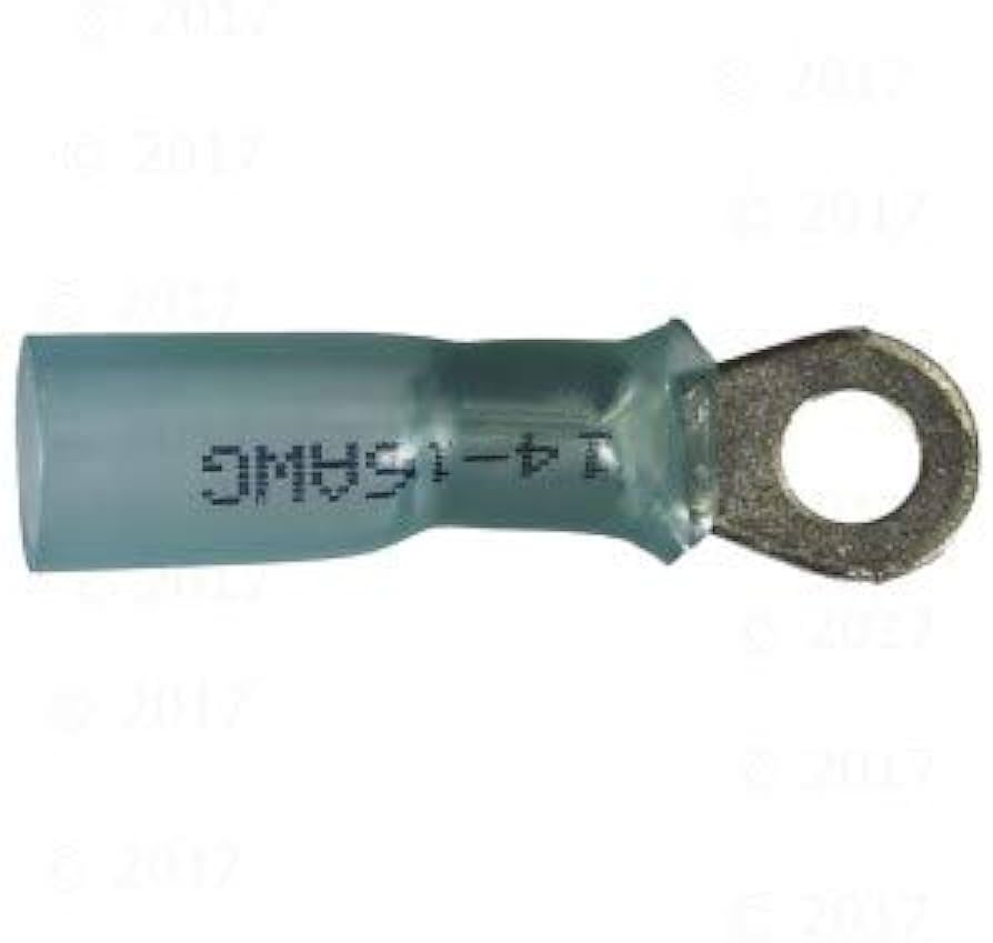 HEAT SHRINK RING TERMINALS 2X6MM BLU