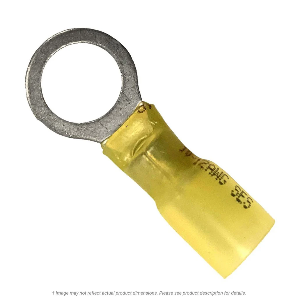HEAT SHRINK RING TERMINALS 5.5X8MM YEL