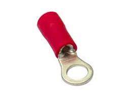 INSULATED RING TERMINAL 1.25X2.5MM NYL RED