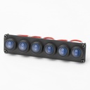 SWITCH PANEL 6 GANG - BLU LED