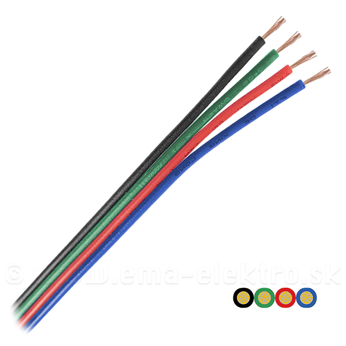 WIRE 18AWG 0.8MM 4 CORE 
