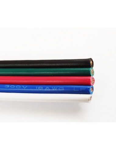 WIRE RGBW18AWG 0.8MM 5 CORE 