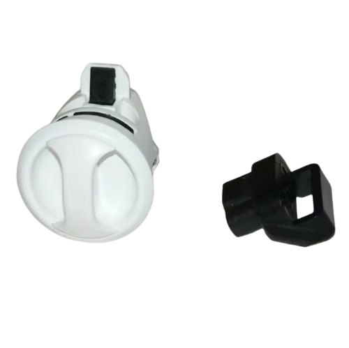 DM PLASTIC DOOR LOCK WHITE 