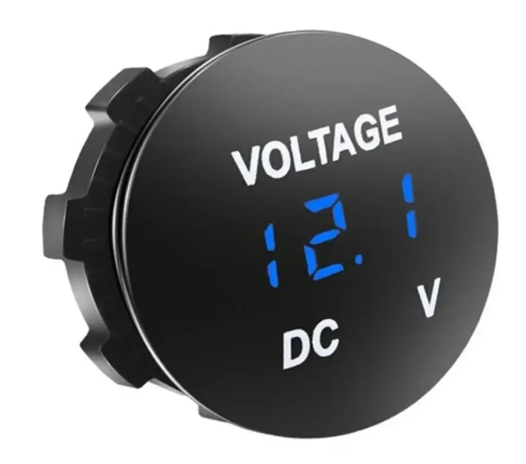DC VOLT METER DOMED 19MM  5-48V 