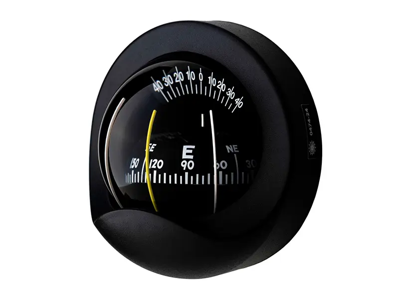 Compass Bulkhead mount 85mm Conical dial Black