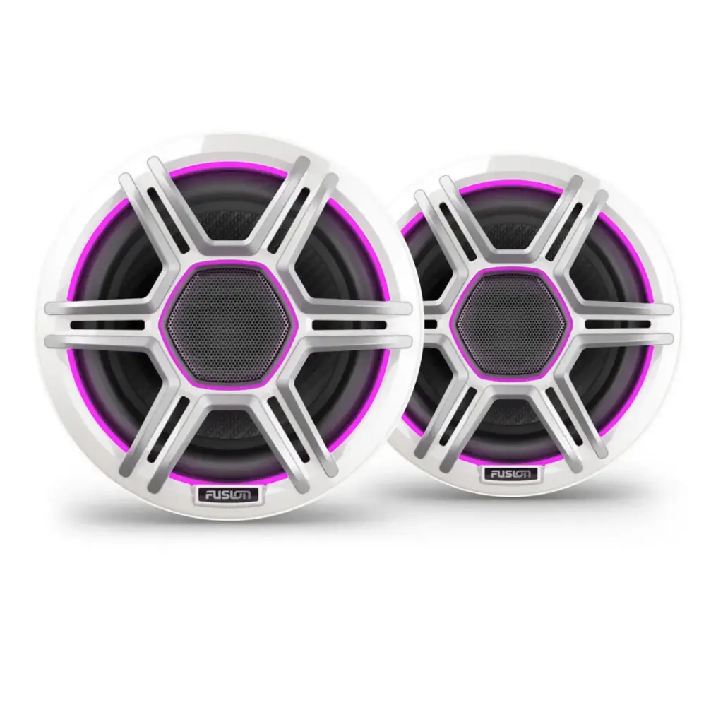 Fusion Apollo™ Speakers 7.7" LED Marine Speakers with Sports White Grilles