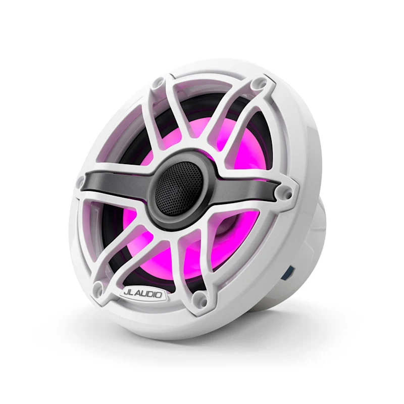 JL AUDIO M6 MARINE SPEAKER, 7.7 WITH LED WHITE SPORT GRILLE