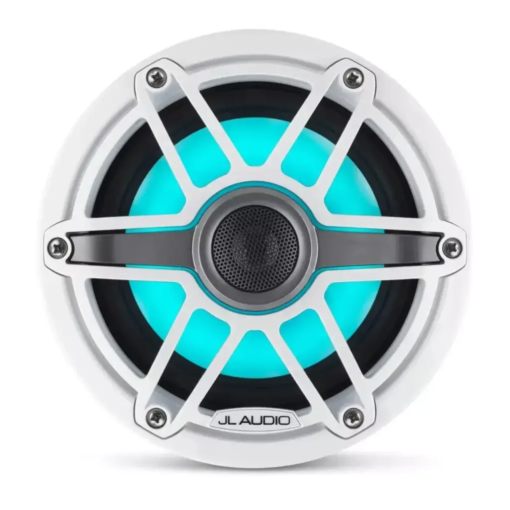 JL AUDIO M6 MARINE SPEAKER, 6.5 WITH LED WHITE SPORT GRILL