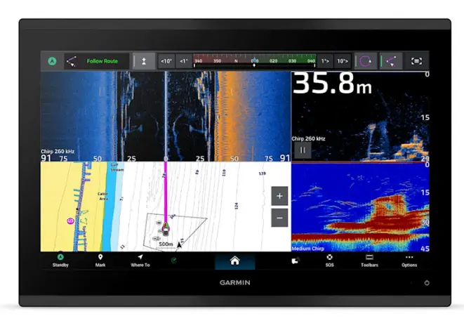 GPSMAP 9017XSV Premium Chartplotter with Worldwide Basemap and Sonar 