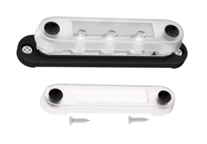 [BB150-T5M8-C-B] BUSBAR TERMINAL BLOCK HD BLK 5XM8
