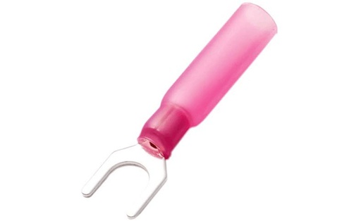 [HS-U1.25X5.5-PNK] HEAT SHRINK U TERMINALS 1.25X5.5MM PNK