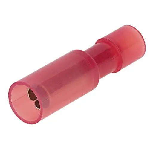[MPFNY1.25-156-RED-FEMALE] INSULATED BULLET (F) DISCNT NYL RED