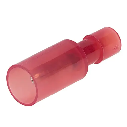 [MPFNY1.25-156-RED-MALE] INSULATED BULLET (M) DISCNT NYL RED