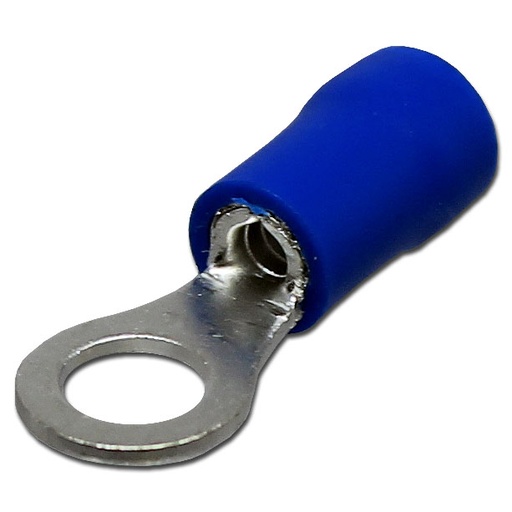 [RVS2-5-BLU] INSULATED RING TERMINAL 2X5MM NYL BLU