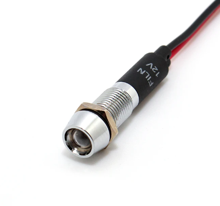 LIGHT INDICATOR -WHT 8MM