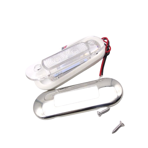 [G013045] LED STEP LIGHT SS BLUE 12V 0.4W