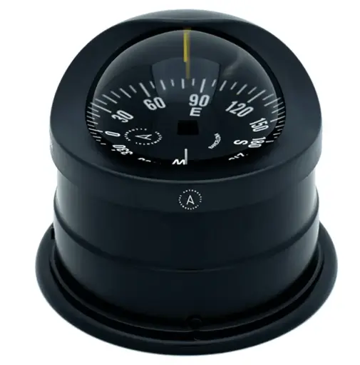 [C15-0048] Compass Deck mount 100mm Flat dial Black        