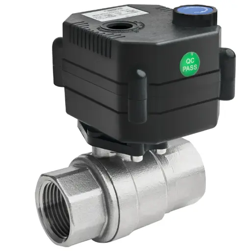 [FH-MO-BSP-1] ELECTRIC BALL VALVE 1" SS 9-24V NO 