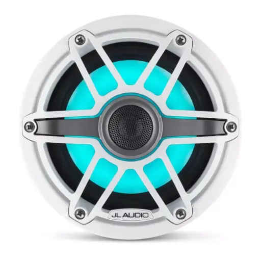 [010-03093-00] JL AUDIO M6 MARINE SPEAKER, 6.5 WITH LED WHITE SPORT GRILL